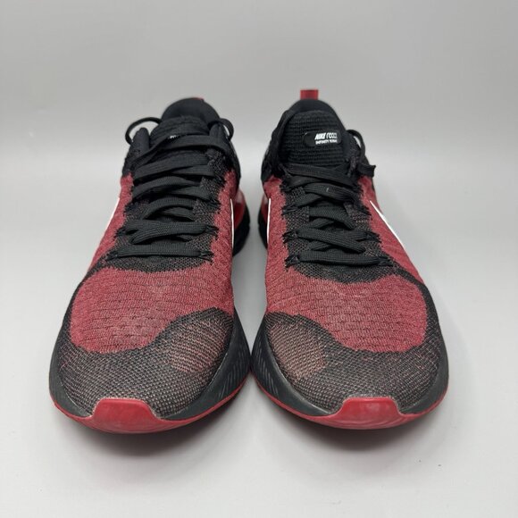 NIKE React Infinity Run Flyknit 2 Running Shoes Black Red Bred Sneaker Mens 11.5 - Picture 4 of 8
